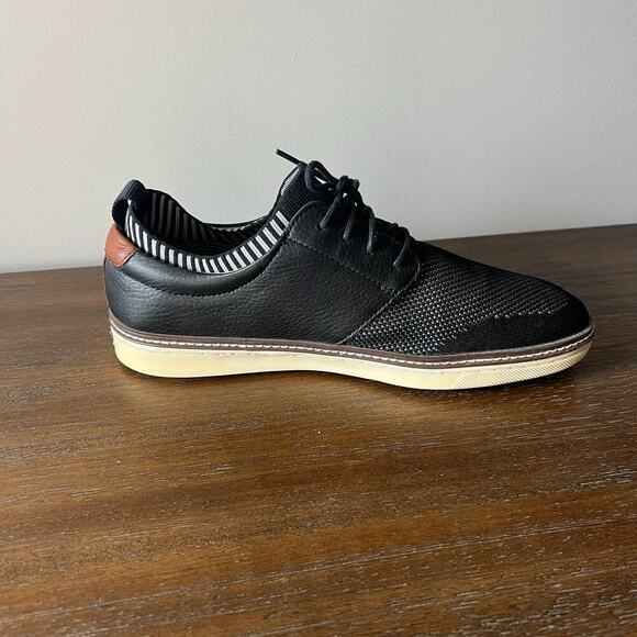 Johnston & Murphy Mens Duncan Black Knit Leather  Lace Up Shoe- Size 10.5M - Picture 5 of 10